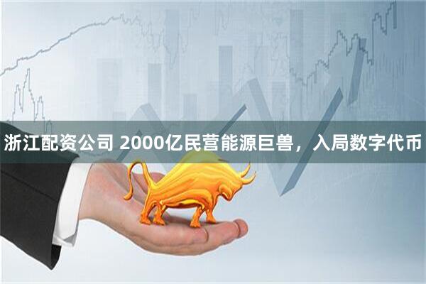 浙江配资公司 2000亿民营能源巨兽，入局数字代币
