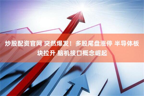 炒股配资官网 突然爆发！多股尾盘涨停 半导体板块拉升 脑机接口概念崛起